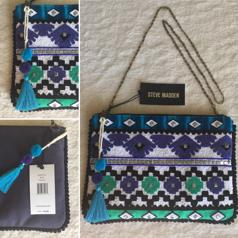 NWT Steve Madden Pouch Purse w/ Removable Chain